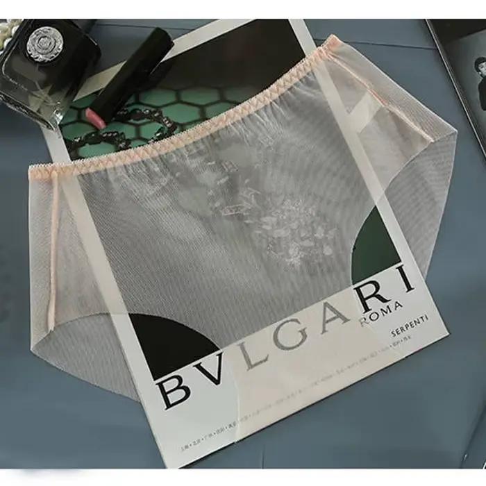 Culotte femme Transparent Ultra-mince sous-vêtements pour femmes dentelle slips sans couture Lingeri