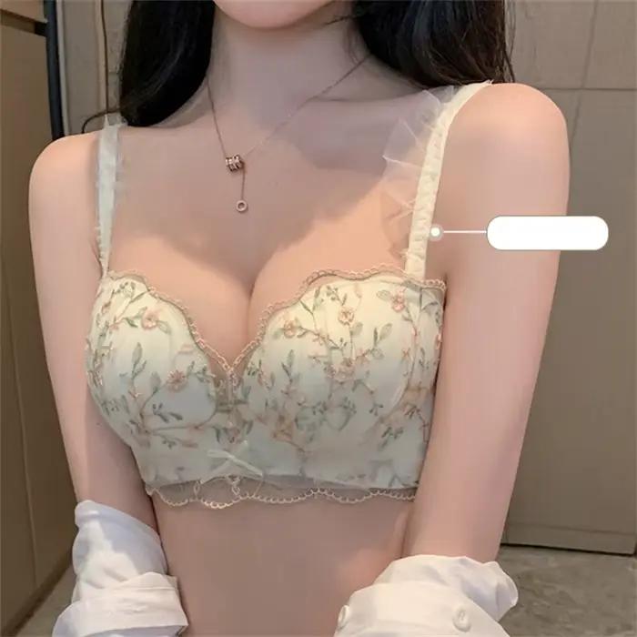 Soutien-gorge à petits seins froncés pour femmes, collection de sous-vêtements, poitrine plate, poit