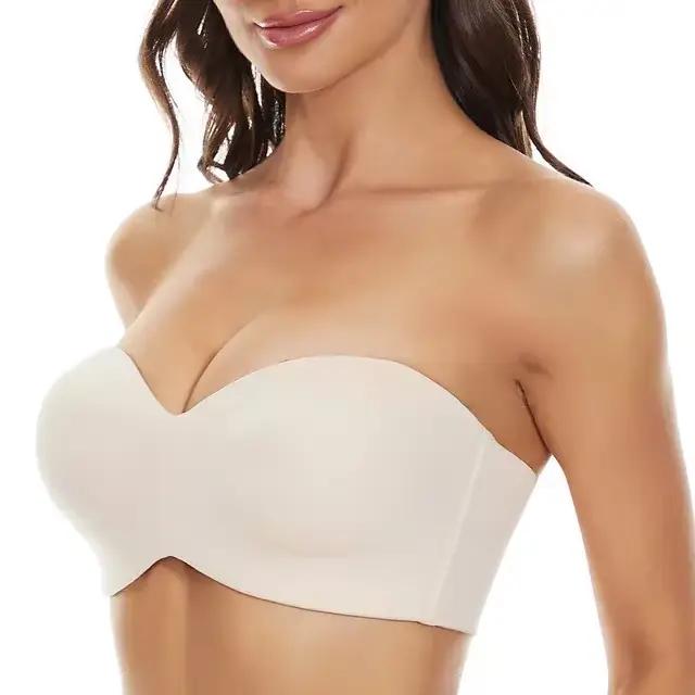 Soutien-gorge sans bretelles multi-voies antidérapant, soutien complet, Bandeau Convertible, Invisib