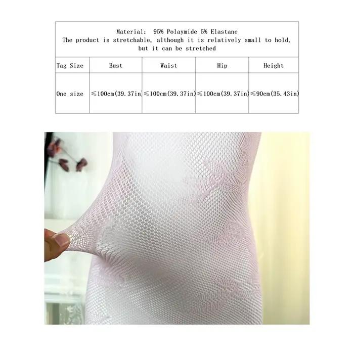 1 pièce Robe moulante sexy pour femme en résille ajourée transparente, tenue de plage sans bikini, m