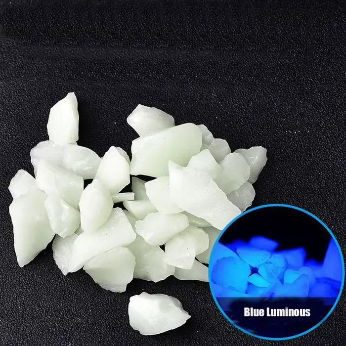 Pierres lumineuses fluorescentes, gravier qui brille dans la nuit, décoration de cour, pavage de jar