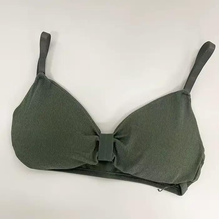 Brassière en coton confort rembourré soutien-gorge haut femme Bralette sous-vêtements sans couture s