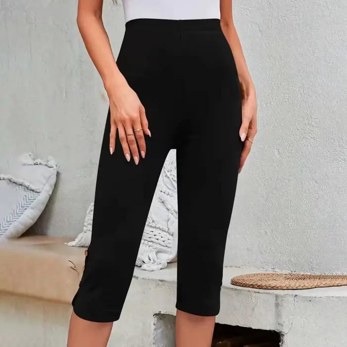 Pantalon élastique taille haute à sept pieds pour femme, mi-mollet, couche de Base, vêtements avec d