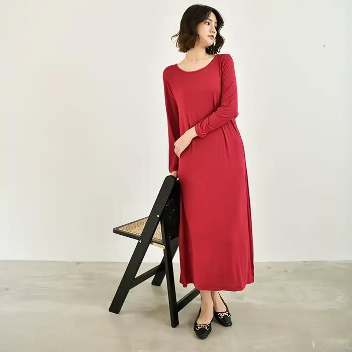 Nouvelle Robe de Nuit en Coton pour Femme, Manches Longues, Printemps-Été, Chemise de Nuit à Porter