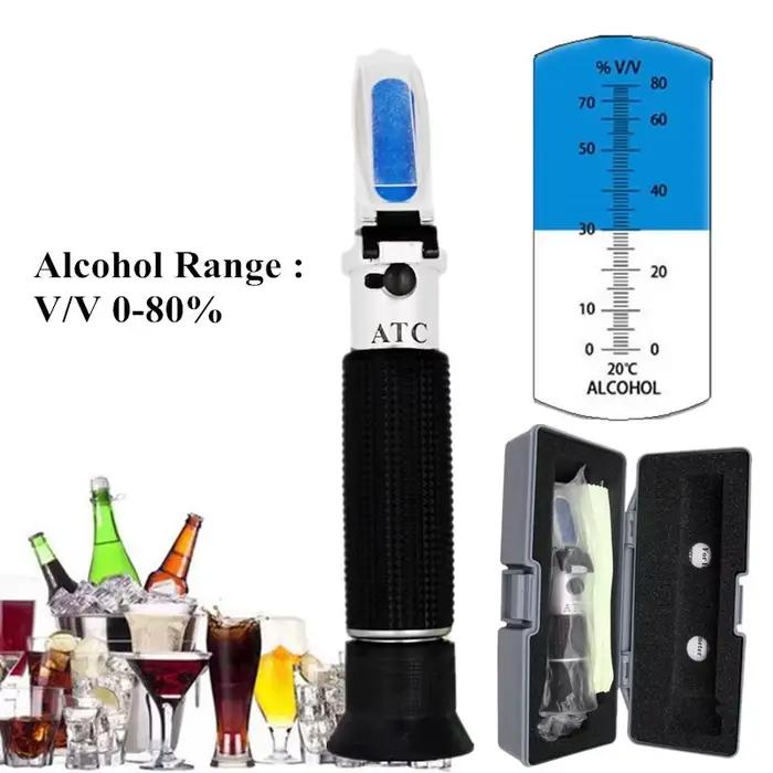 Détecteur de réfractomcirculation, déterminer 0-80% ATC, compteur de teneur en alcool de vin, 32% de