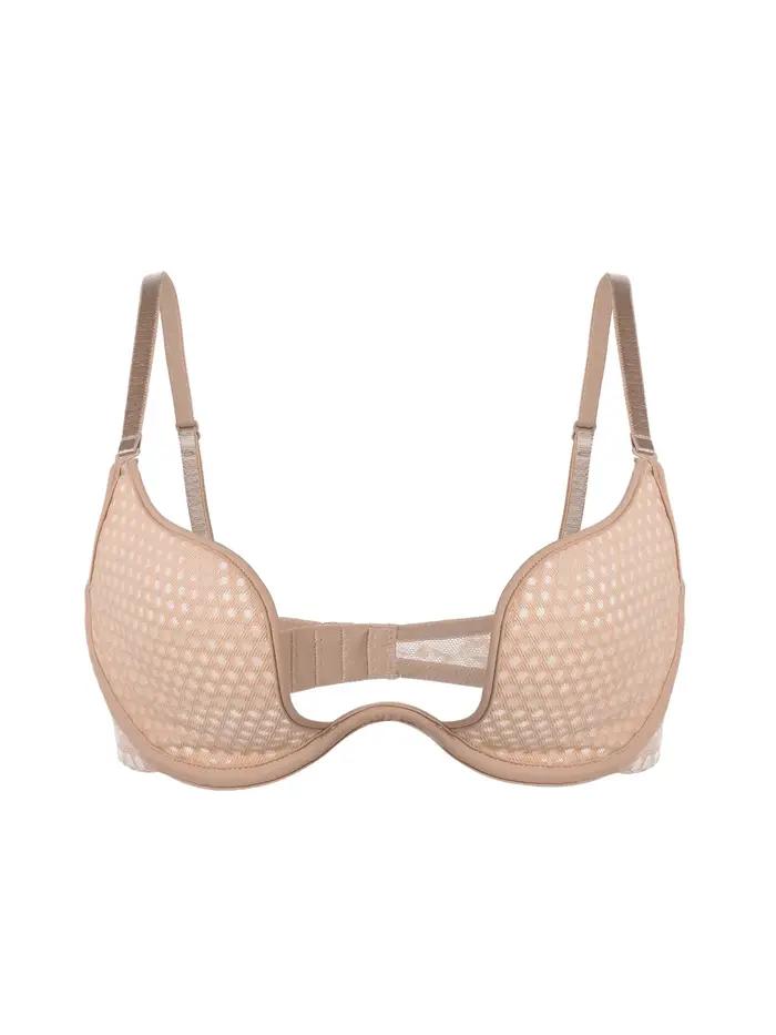 Soutien-gorge d'espacement Sexy en forme de U, maille fine, sous-vêtements respirants, à armatures,