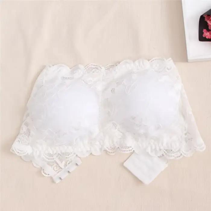 Soutien-gorge en dentelle sans bretelles pour femmes