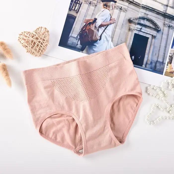 5 pièces élastique taille moyenne Simple caleçon coton entrejambe culotte sans couture slips couleur unie femmes sous-vêtements cadeau