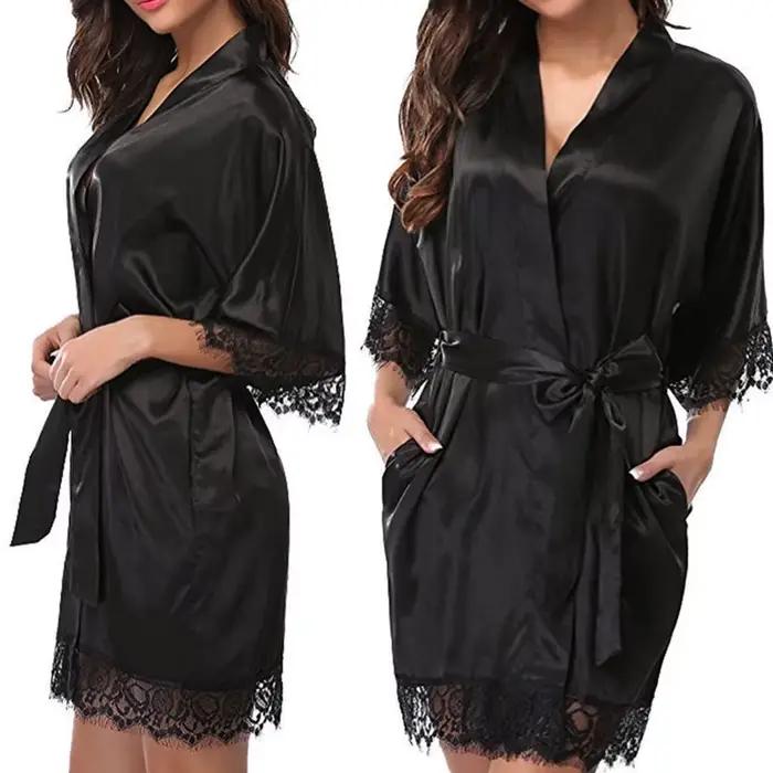 1 pièce sous-vêtements pour femmes Robe brillante pyjama glace soie grande taille chemise de nuit Homewear mode tendance