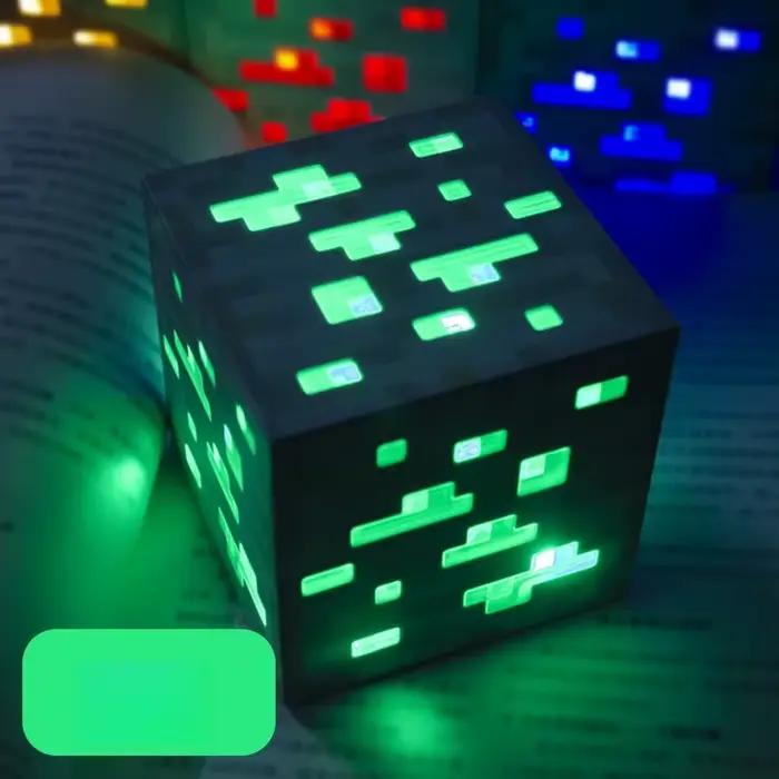 Lampe de nuit LED, Lampe torche de jeu, Lampe Coolie, Modèle de jouet, Lampe d'ambiance, Ornement lumineux, Lampe à minerai, Lampe de mineur à bouteille à couleurs changeantes