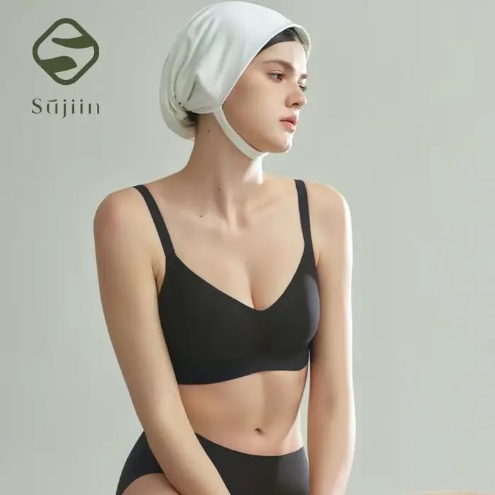 SUJIIN grande taille soutiens-gorge pour femmes Push Up sans couture sans fil soutien-gorge femme automne minimiseur