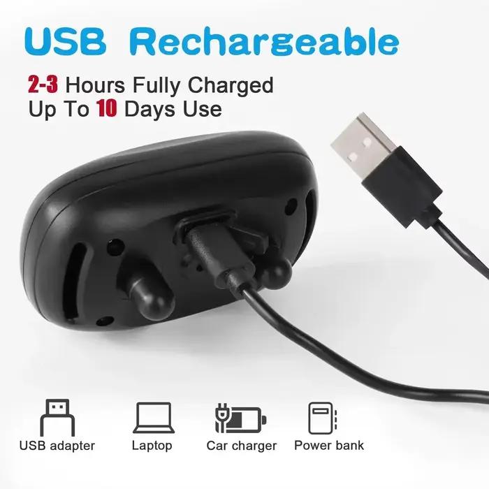Collier anti-aboiement pour chien, rechargeable par USB, collier d'entraînement pour chiens, ultrasonique, anti-aboiement, vibration, collier anti-aboiement