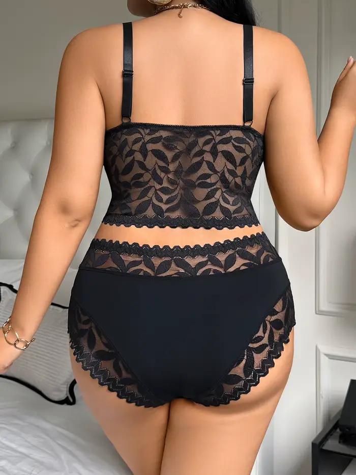 Ensemble de lingerie en dentelle pour femmes grandes tailles 1XL-4XL