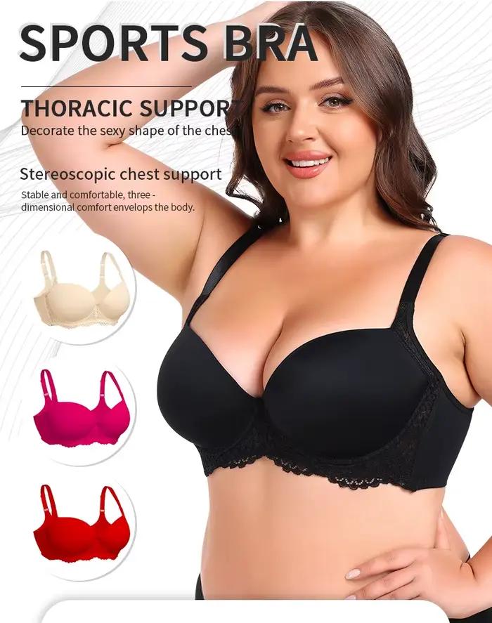 Lingerie grande taille pour gros bustes minimisant Anti-affaissement rassemblement respirant à armatures