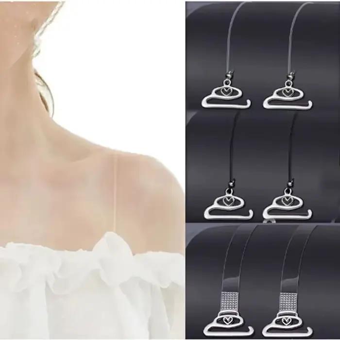 Bretelles de sous-vêtements invisibles givrées transparentes pour femmes/sangle d'épaule de soutien-gorge sans couture antidérapante réglable/environnement