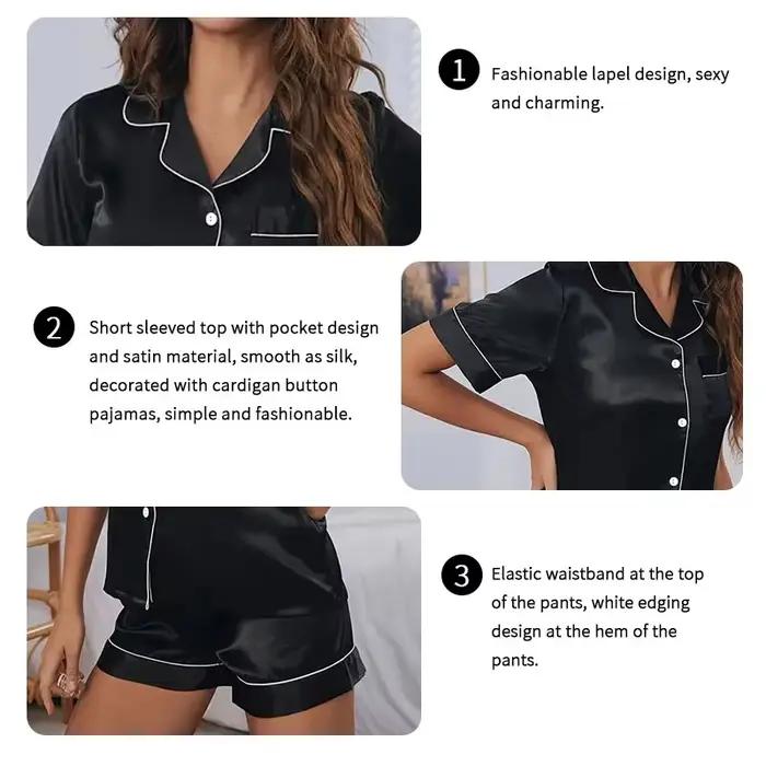 Femmes deux pièces Pj ensembles vêtements de nuit
