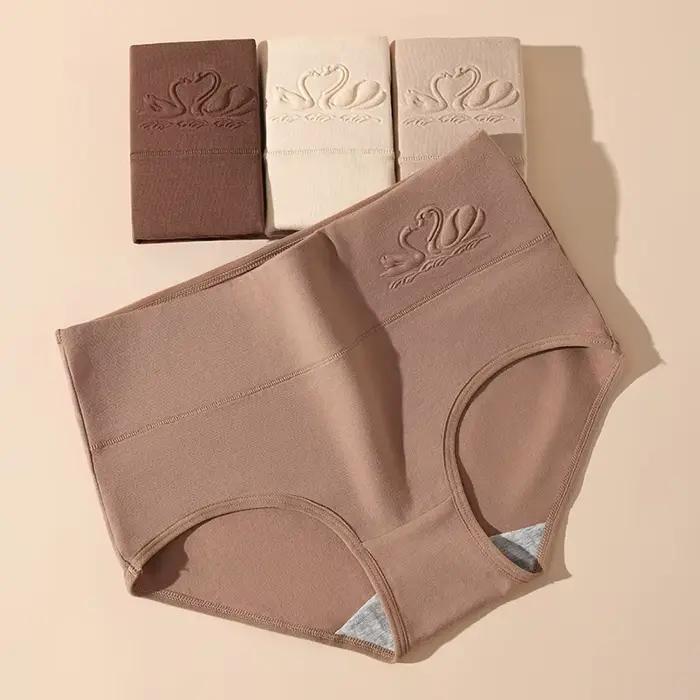 4 pièces taille haute femmes culottes corps corset respirant coton caleçon grande