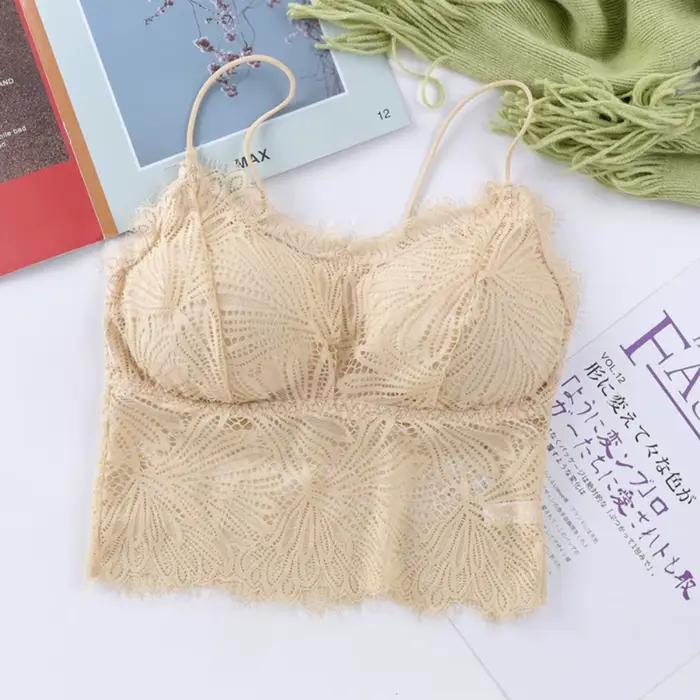 Soutien-gorge en dentelle non rembourré pour femme