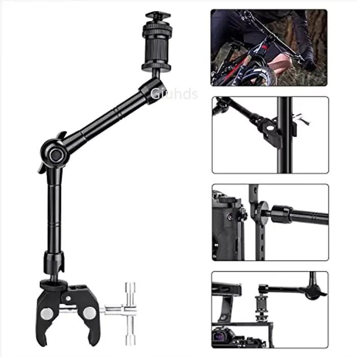 Bras articulé magique en métal, Super pince réglable pour lumière LED LCD vidéo SLR DSLR, accessoires d'appareil photo