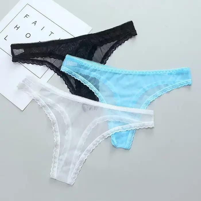 Culotte transparente en nylon pour femmes, string taille basse, transparence légère, élégance discrète, romantisme et séduction, occasions spéciales