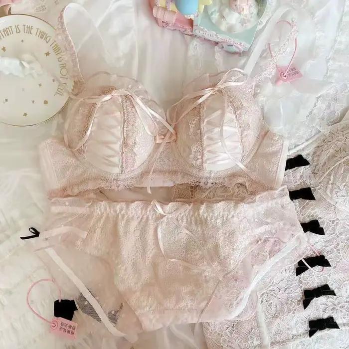 Lolita – ensemble de soutien-gorge rembourré en dentelle pour filles