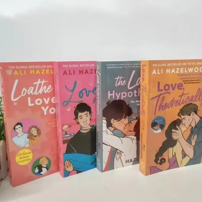 1 livre d'Ali Hazelwood l'hypothèse d'amour/amour sur le cerveau/desser pour t'aime/amour, roman théorique en anglais