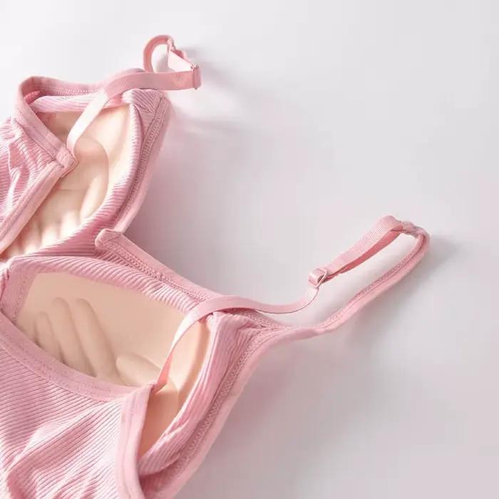 Soutien-Gorge Rembourré Push Up Enveloppé en Coton