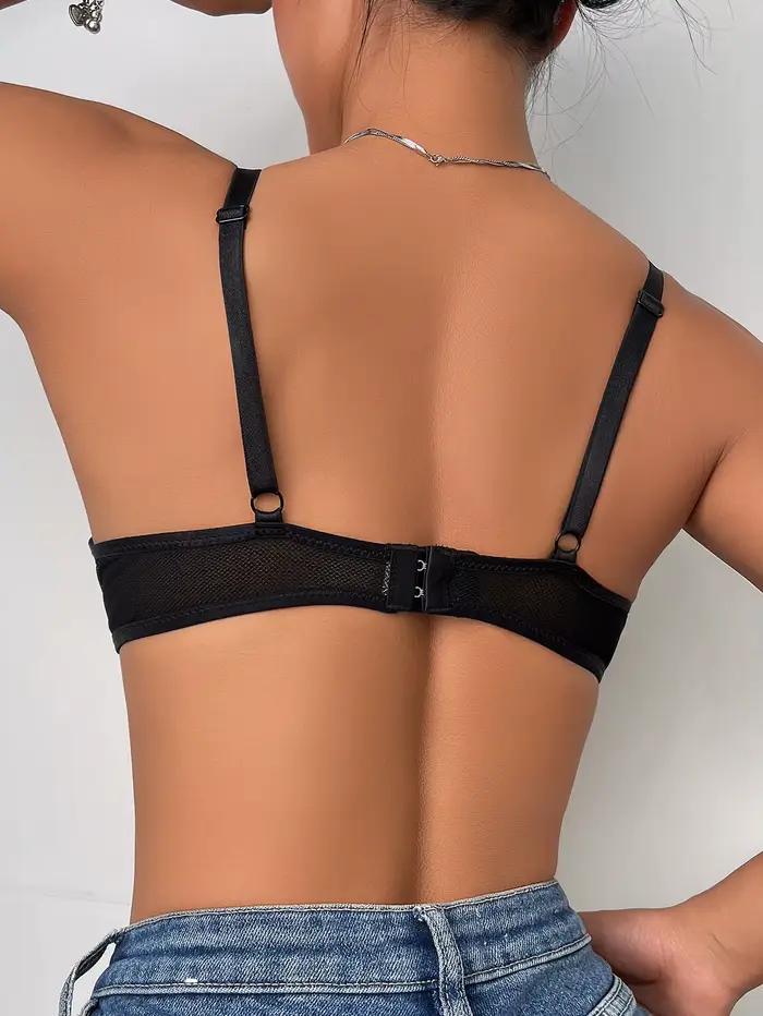 Soutien-Gorge Plongeant Push Up Padded Avec Armatures Sans Couture Confortable pour Usage Quotidien T-Shirt Femme