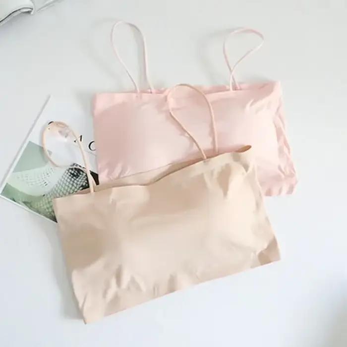 Taille confortable beauté dos enveloppement poitrine bustier tubulaire fille sans anneau en acier Camisole