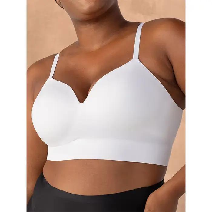 Soutien-gorge sans couture civissum avec fermeture à quatre crochets pour femmes grandes tailles en nylon et élasthanne trois quarts tasse ajustable confortable sexy