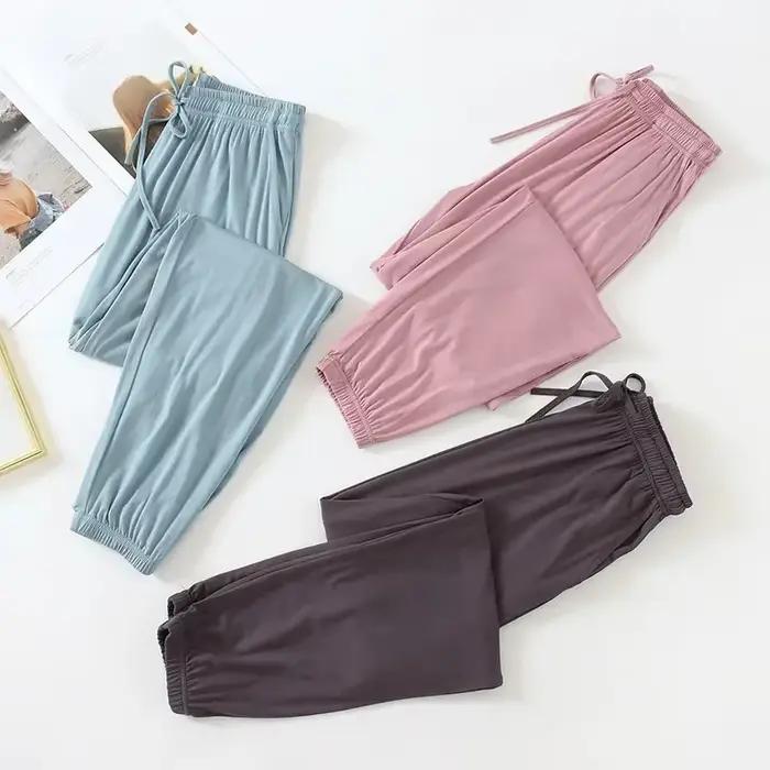 Pantalon de pyjama pour femmes printemps et été mince Modal ample décontracté grande taille