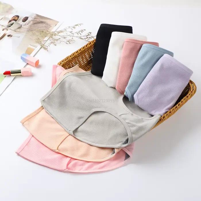 Culotte en coton taille haute pour femme