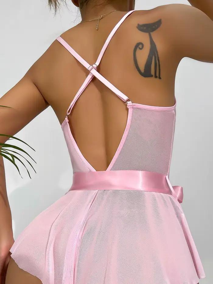Lingerie transparente en dentelle pour femme