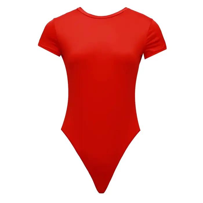Femmes Sexy été moulante Body mode décontracté solide à manches courtes corps hauts