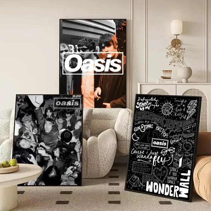 Autocollants d'affiche de bande o-oasis, peinture murale, décor auto-adhésif pour chambre à coucher, salon, maison, sparadrap muraux HD, cadeau