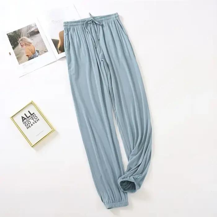 Pantalon de pyjama pour femmes printemps et été mince Modal ample décontracté grande taille