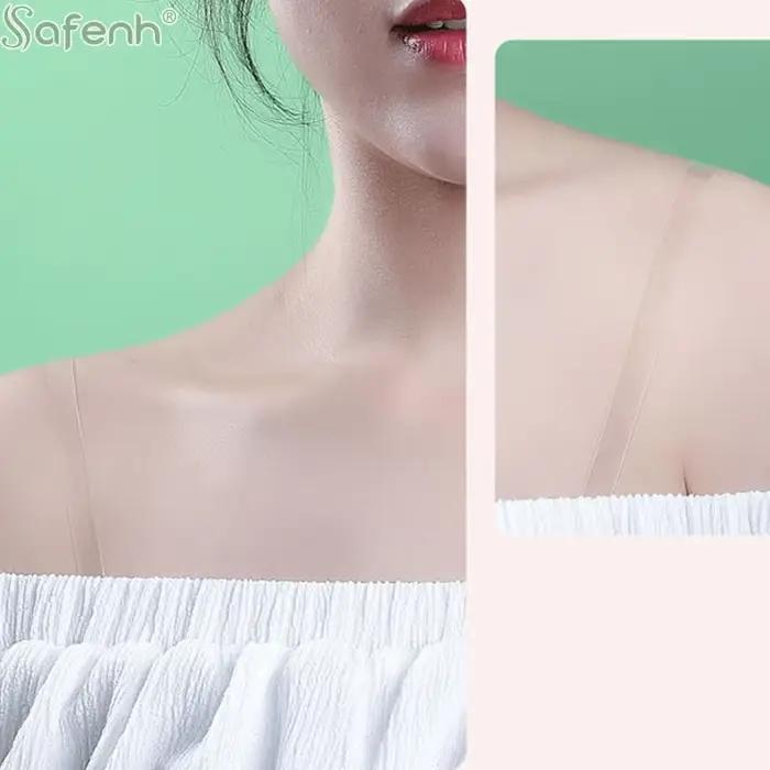 1 paire de sangles de soutien-gorge transparentes et durables en TPU