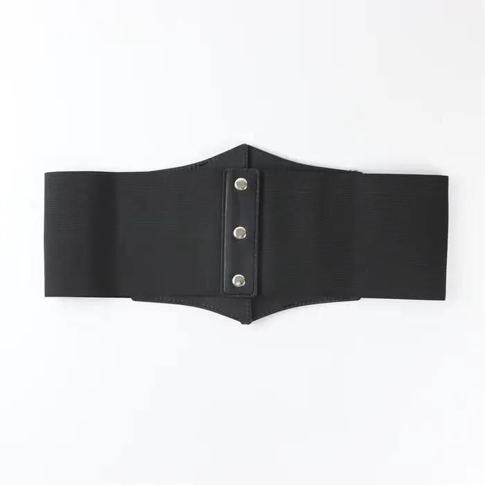 Ceinture Corset en cuir Pu Super large pour femmes, ceinture amincissante, élastique, taille haute, polyvalente pour le quotidien, Bustier