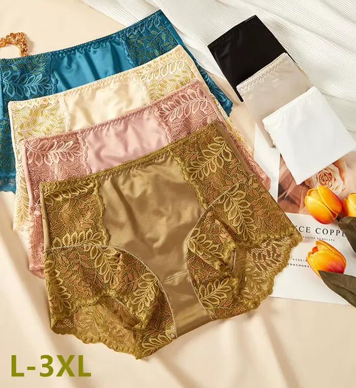 Culotte femme découpée dentelle ropa de mujer taille haute grande