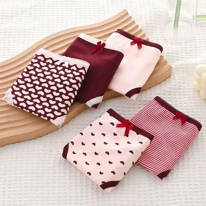 Lot de 5 Culottes Femme et Fille à Rayures