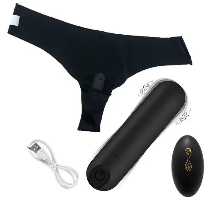 Culotte vibrante, 10 fonctions, télécommande sans fil, Rechargeable, vibrateur à balles, sangle sur sous-vêtements, vibrateur pour femmes, jouet sexuel
