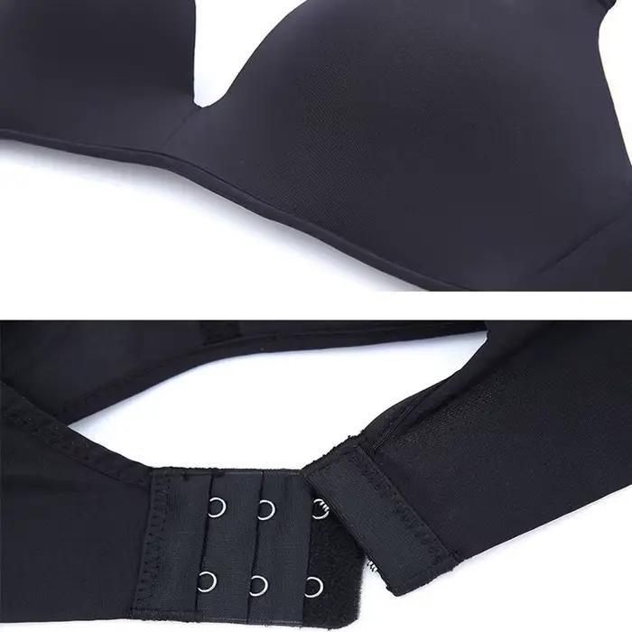 Soutien-gorge en soie glacée pour femme, confortable, sans armatures, sexy, push-up, lingerie simple, sans couture, brassière