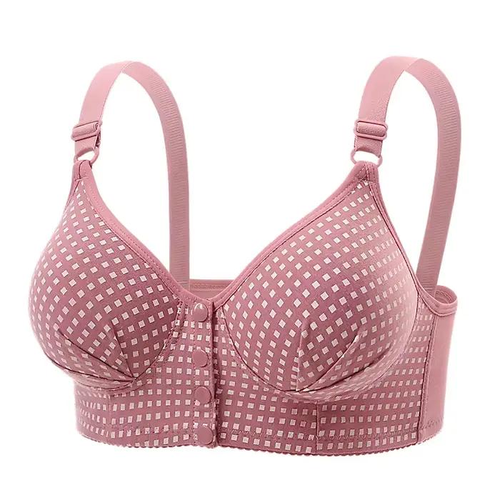 Soutien-gorge sans fil confortable à dos froncé pour femmes d'âge mûr