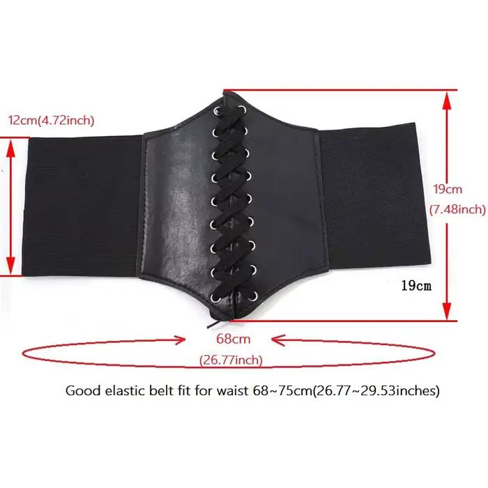 Corset Large Ceintures En Cuir PU Minceur Ceinture pour Femmes Taille Élastique