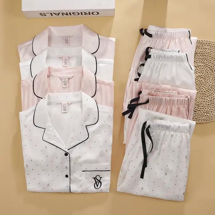 Pyjama en satin de soie pour femme Victoria's Secret