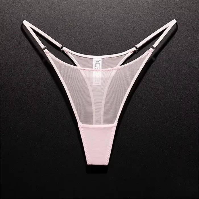 Culotte femme Lingerie Sexy string maille Ultra-mince sous-vêtements