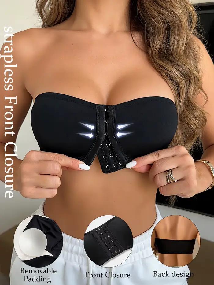 Soutien-gorge sans bretelles invisible push-up en élasthanne polyamide pour femmes sous-vêtement sexy quotidien mariage