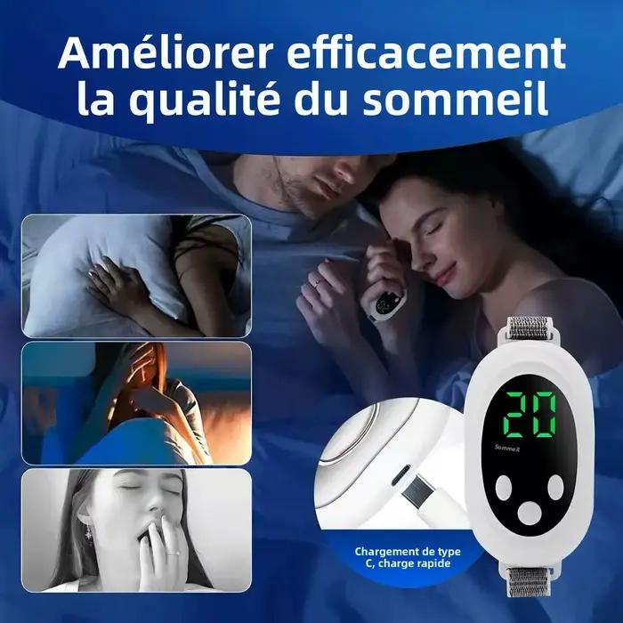 Appareil d'aide au sommeil EMS avec cordon, stimulateur à impulsions micro-courantes portable, pour un endormissement rapide, soulagement de l'insomnie et de l'anxiété, outil de relaxation