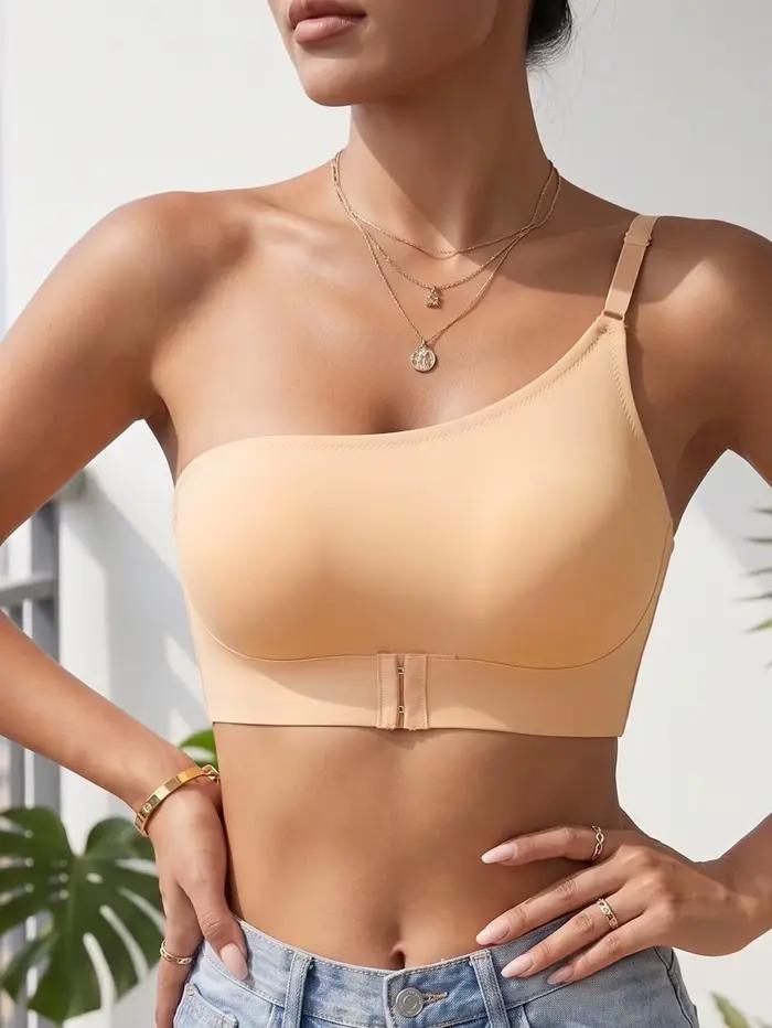 Soutien-gorge femme asymétrique sans armatures