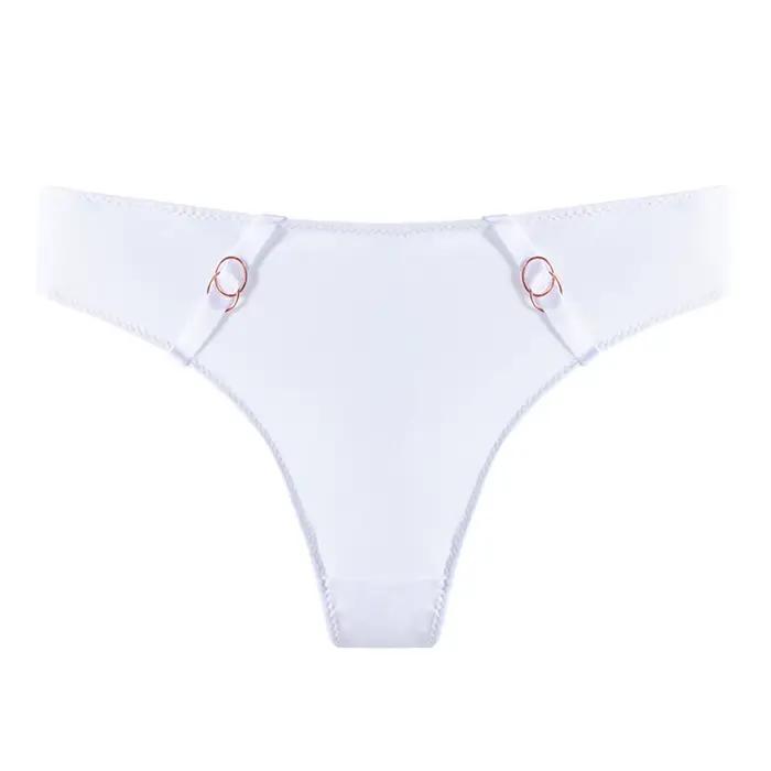 Taille basse T-Back culotte solide sous-vêtements décontractés pour les femmes Sexy Hipster